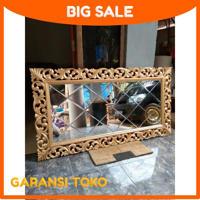 frame/figura cermin ukir kaca bevel