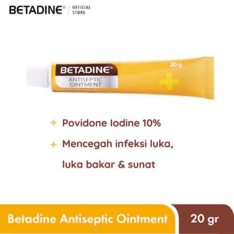 Betadine Antiseptic Ointment 20g | Salep Antiseptik Luka 20gr 20 g gr