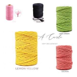 5 METER Benang  Katun 4mm Super Twist Cotton Rope 4mm 