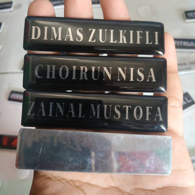 MURAH Name Tag Perusahaan Papan Nama Ramayana KFC CFC Sekolah Burger King Matahari Nama Dada Name Tag Ramayana Silver Magnet