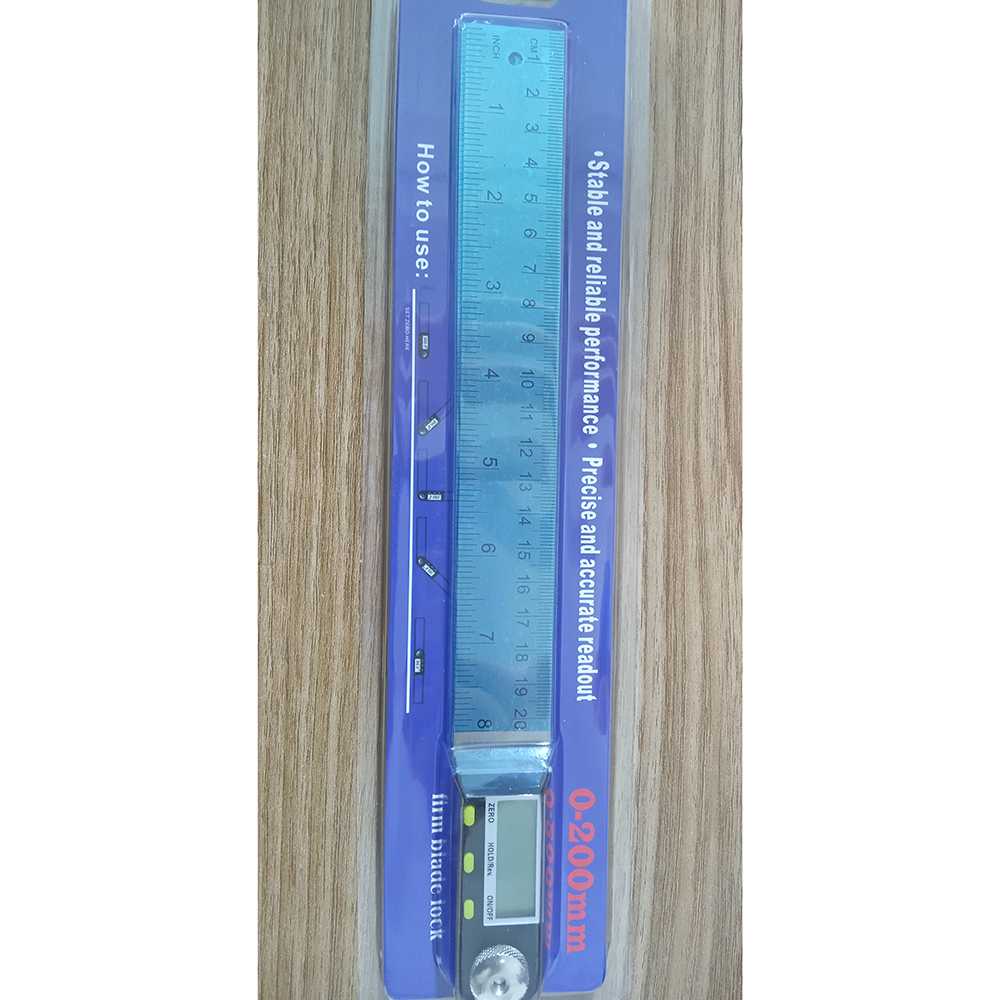 

LPKSTORE JIGONG Penggaris Digital Inclinometer Goniometer Angle 200mm - JIG-200