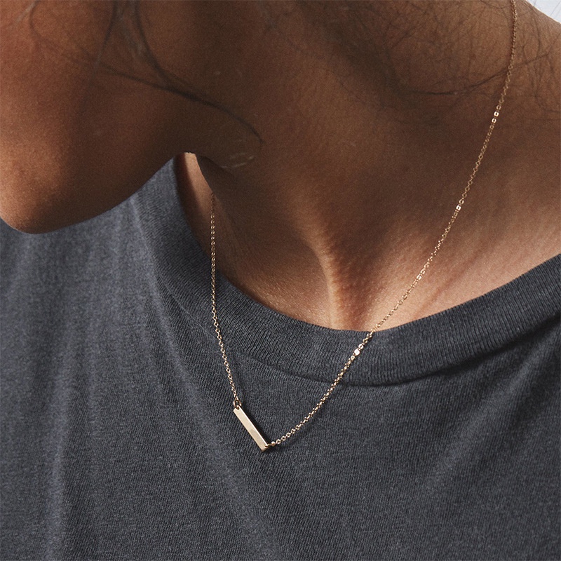 Kalung KL198 Stainless Steel anti Karatatahan karat Premium Fashion Wanita Kalung Simpel Elegant necklace Titanium / BS