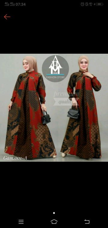 Gamis Batik Wanita  Solo Sragenan Premium, High Quality