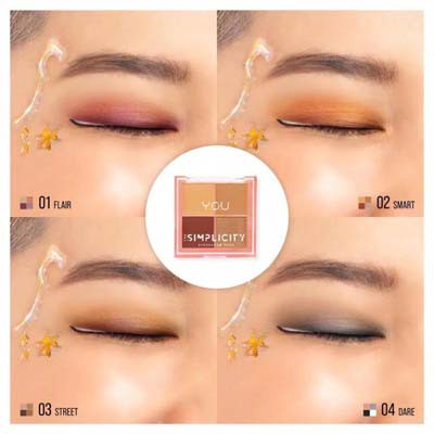 The Simplicity Eyeshadow Quad by YOU Makeups_Cerianti