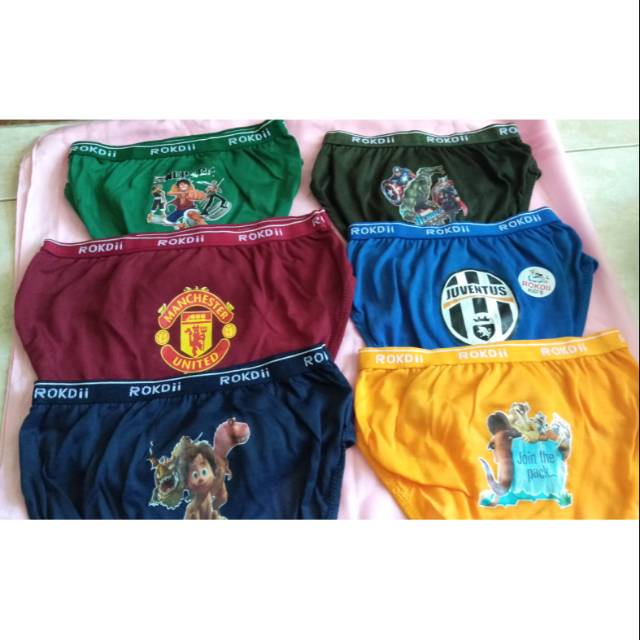 Celana Dalam Anak Cowok Gwmbar kartun Dan bola Lucu size L Celana Dalam Anak Cowok Gwmbar kartun Dan bola Lucu size L