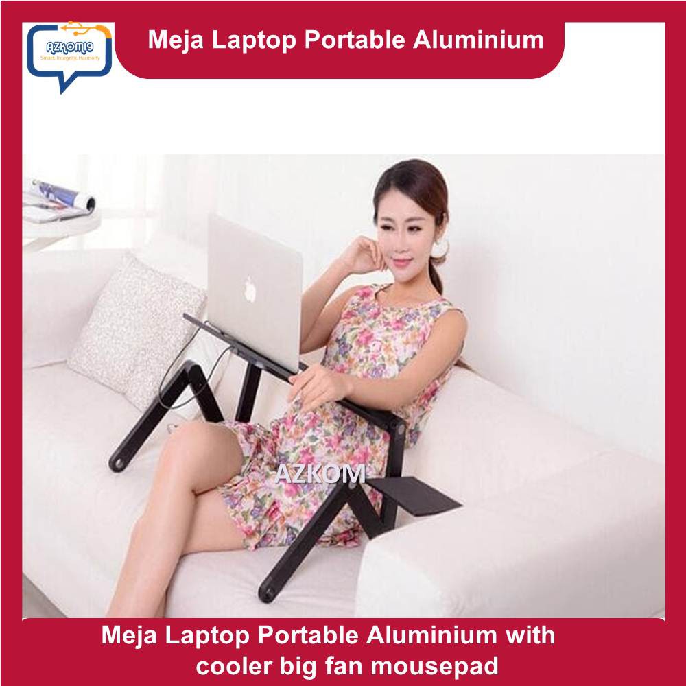 Meja Lipat Meja Portable Meja Aluminium Furniture Meja Laptop Meja Komputer Penyangga Laptop