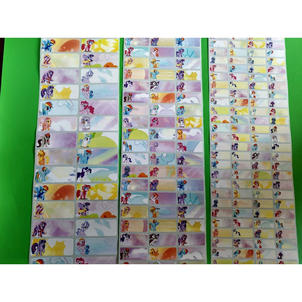 

LITTLE PONY Stiker label nama waterproof anti air