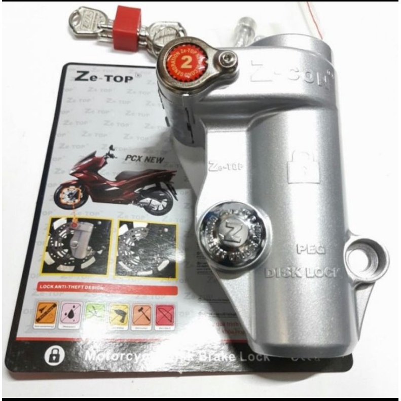 kunci cakram Zetop pcx 150/160 non abs gembok cakram depan new honda pcx 150/160 non abs