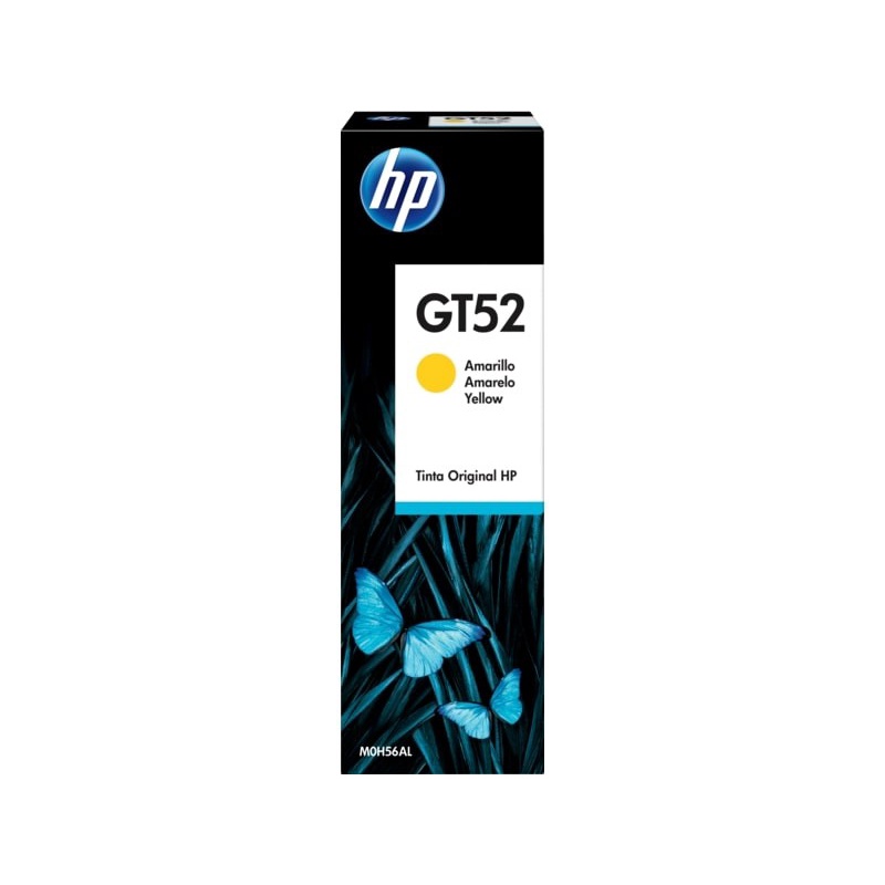 Original HP Ink Bottles GT52 Yellow Color | Tinta Botol Warna Kuning Untuk Hp Deskjet GT5800, Ink Tank 110, 300, 400, Smart Tank 500 600 Series -Geniune Product