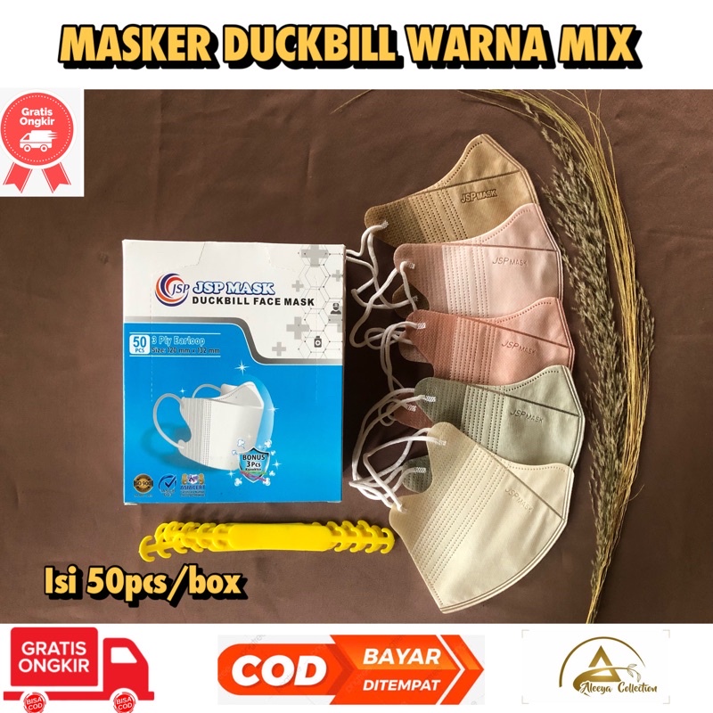 Masker Duckbill JSP Warna Mix isi 50pcs