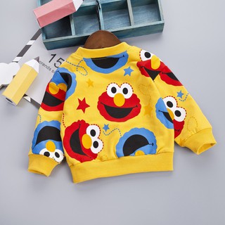 skic Sweater Kaos Round Neck Lengan Panjang Motif Print skic Sweater Kaos Round Neck Lengan Panjang Motif Print