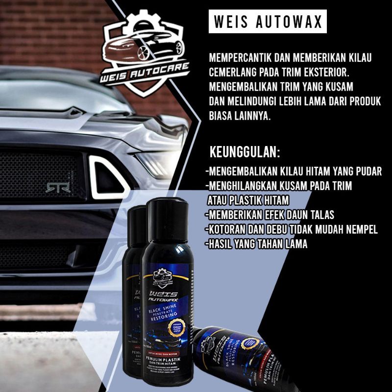 Penghitam Body Motor / Mobil Weis Automax Black Shine 100 ML