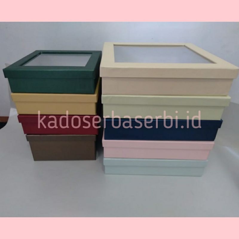 

kotak kado mika (hardbox) uk. 28 x 28 x 6 cm | giftbox | hampers kue toples