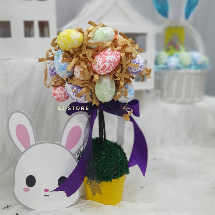 

Easter bunny eggs hiasan meja hampers unik telur paskah