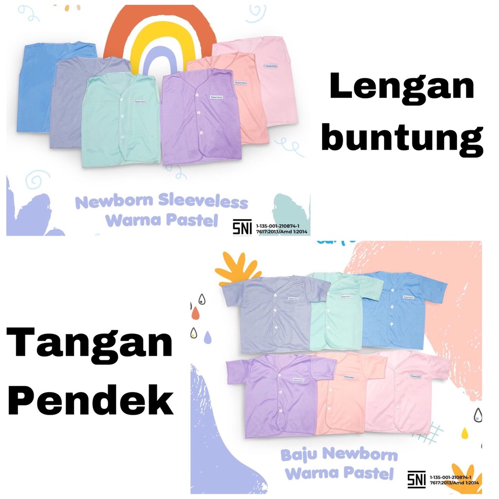 1234OS - Baju Bayi Newborn / Panjang / Pendek / Kutung / Buntung 0-6 Bulan Flower Cart's