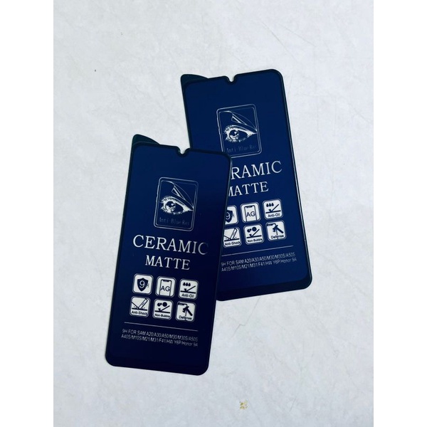 TEMPERED GLASS CERAMIC MATTE BLUE RAY SAMSUNG A21/A21S/A10/A10S/A01/A750/A7 2018/A605/A6PLUS/A730/A8PLUS/A20/A30/A50/A50S/A30S/A40S/A31/A32 4G/A22 4G/A12/A02/A02S/A03/A03S/A20S/A03 CORE/A11/A01 CORE/A70/A70S/A90 5G/A42 5G/A51