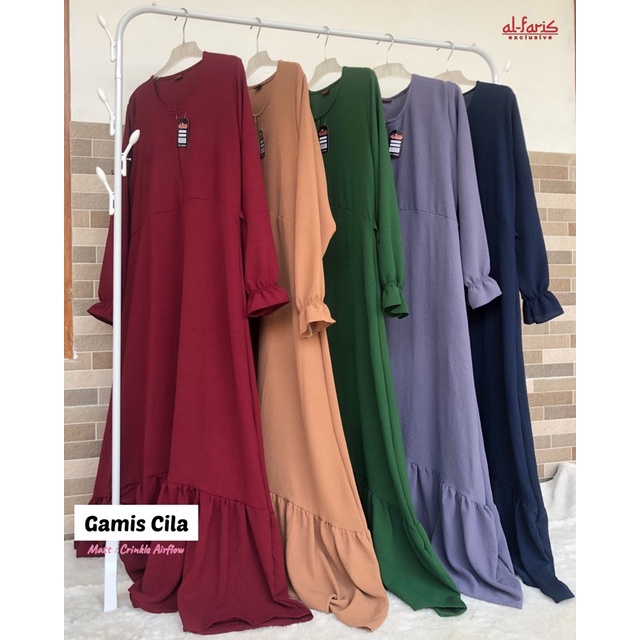 Gamis Rayon Crinkle Airflow Premium | Gamis Krinkle Airflow by Alfaris