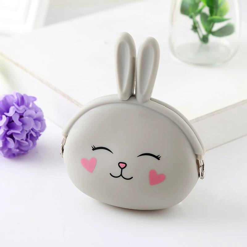 ☀INDOLAND☀ D028 DOMPET KOIN SILIKON JELLY KARAKTER KELINCI BUNNY TEMPAT UANG COIN POUCH SERBAGUNA