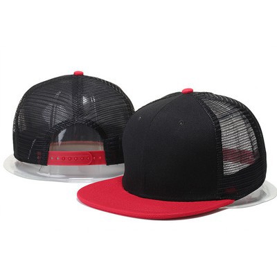 Topi Pengemudi Truk Flat Brim Dapat Disesuaikan Beberapa Warna pria dan wanita topi baseball pria dan wanita di sepanjang topi jaring kosong topi hip-hop