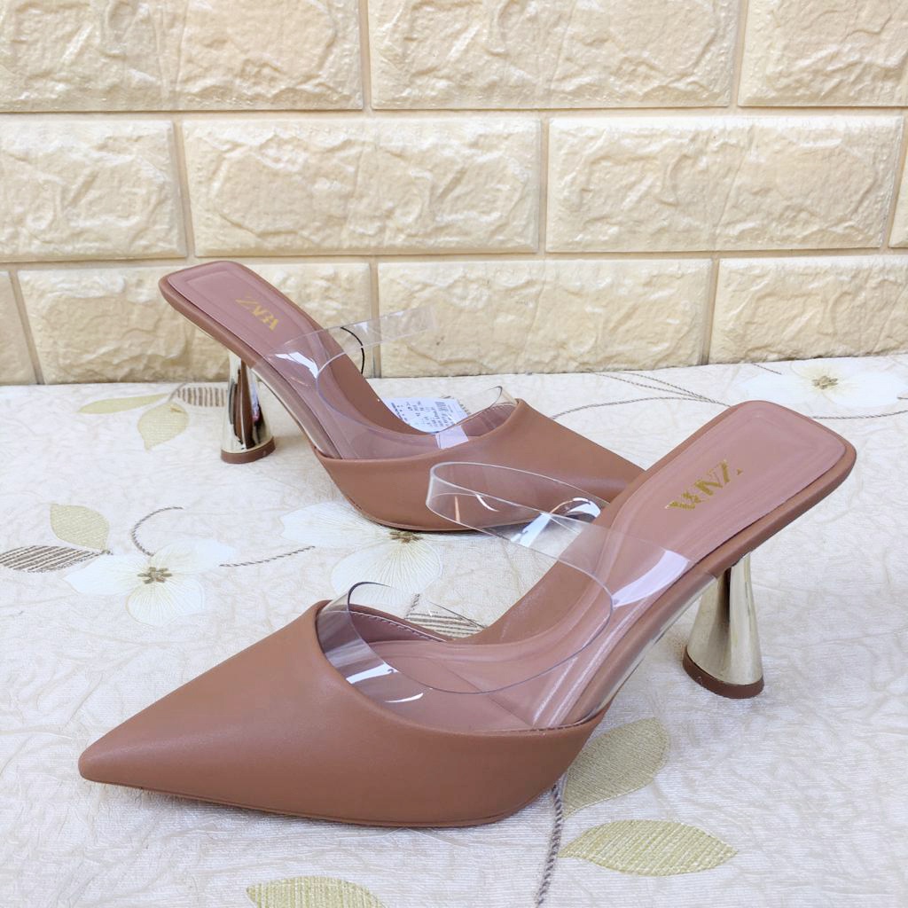 Sepatu Heels Vinyls Mules ZR-125