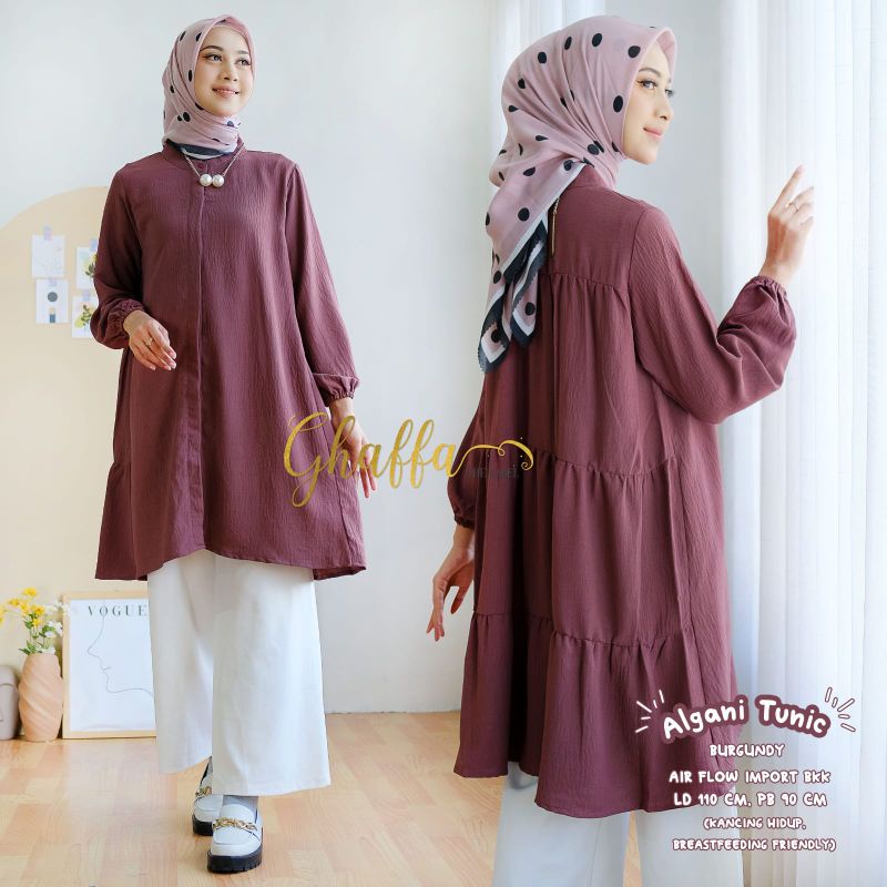 ALGANI TUNIC BY GHAFFA THE LABEL (TUNIK MUSLIMAH) Tunik wanita rekomended