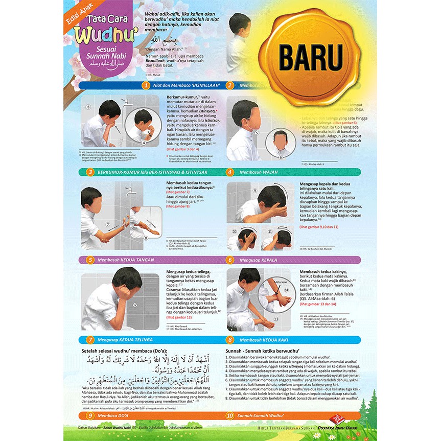 Poster Anak Tata Cara Wudhu Nabi Muhammad Shopee Indonesia