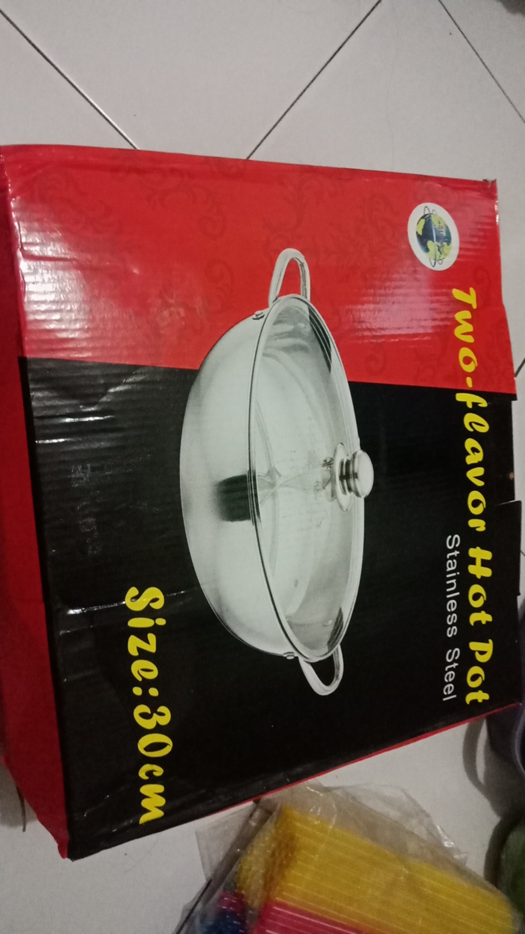 Rantangshop Panci Sabu Sabu 2 Sekat Ada Tutup Kaca Stainless Ultra Grill Portable