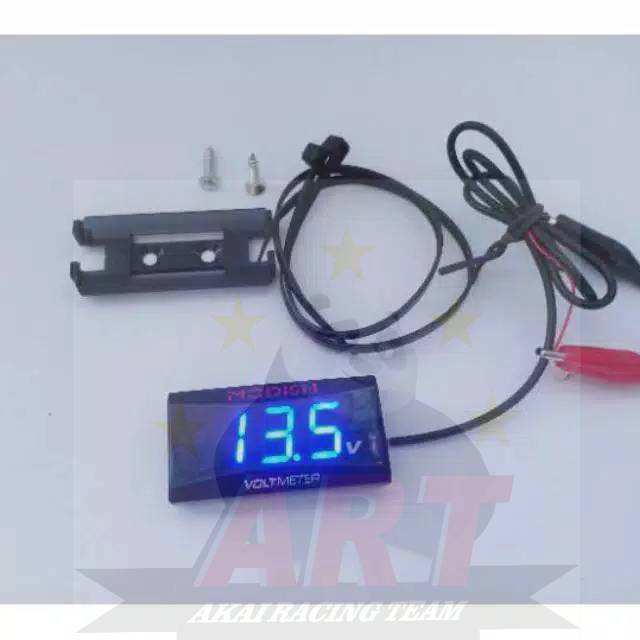 Volt Meter Aki Digital Merek Rizoma 12v Untuk Semua Type Motor