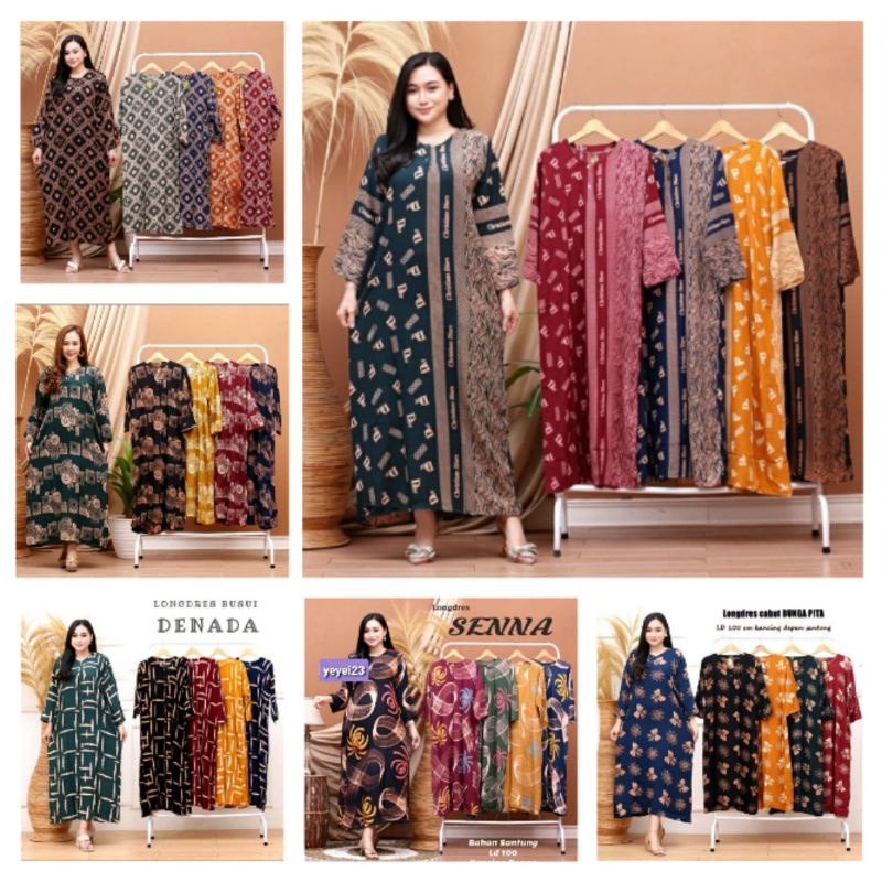 Daster Murah Banjarmasin01 Daster Batik Wanita Longdres Lengan Panjang Semata Kaki Busui Kekinian