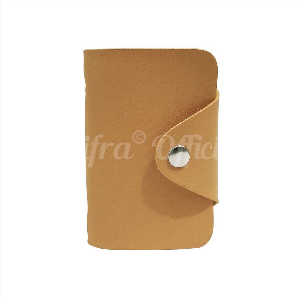 Shifra Card Holder Mika 20 Lembar untuk 40 Slot Kartu Dompet Wanita Warna Polos