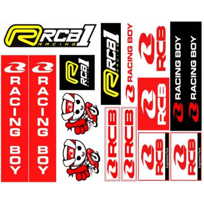 STIKER RACING BOY 1 SET STICKER RCB