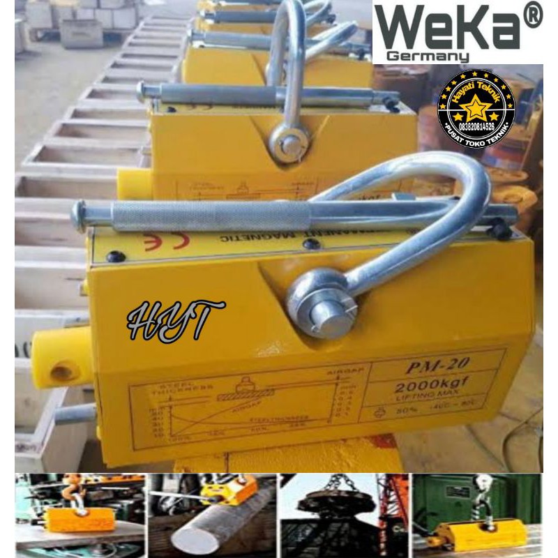 

Weka Permanent Magnetic Lifter 2000 Kg PML 00020 Lem Material magnet 2 ton