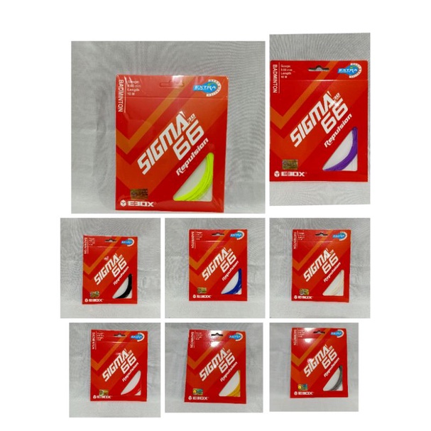senar raket bulutangkis ebox sigma 66