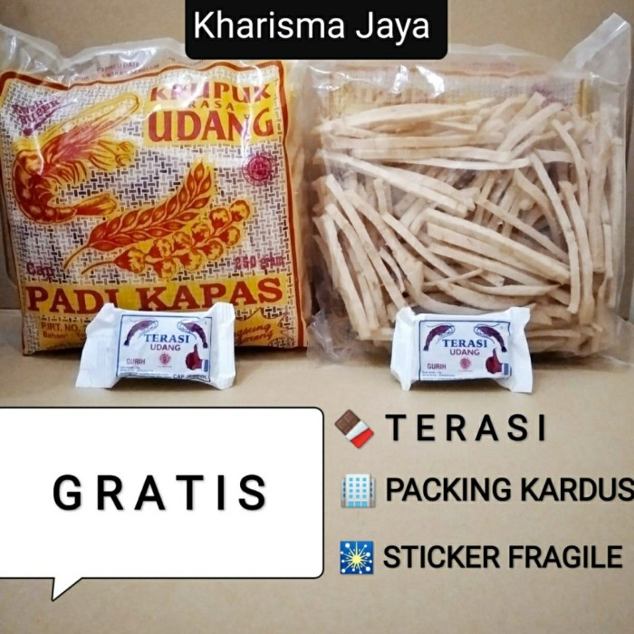 

NEW Kerupuk Udang Stick Cap Padi Kapas 250gram isi 10pack