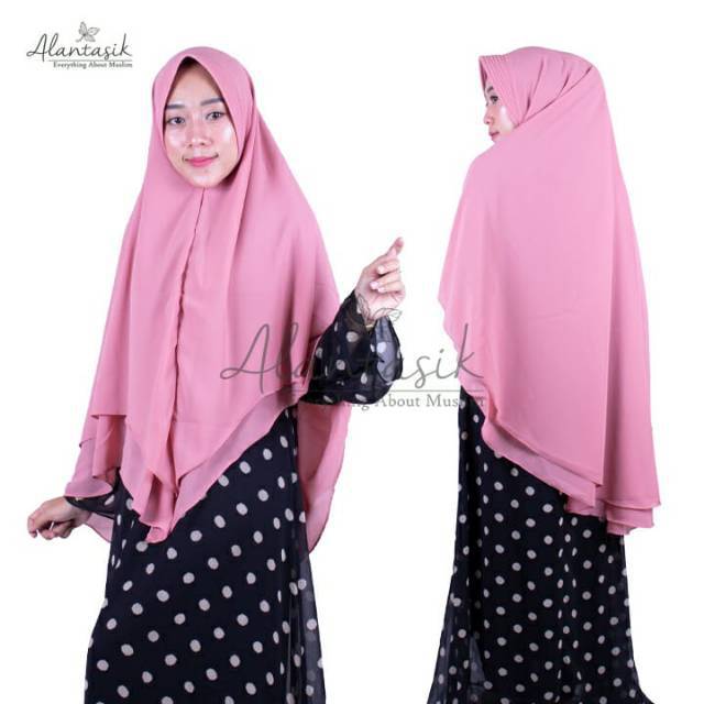 Alantasik - Jilbab / Khimar Jumbo 2 layer ceruty XL R.12