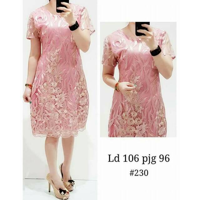 Dress full brokat size XL