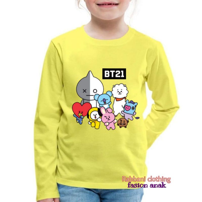 BAJU BT21 KAOS ANAK LENGAN PANJANG