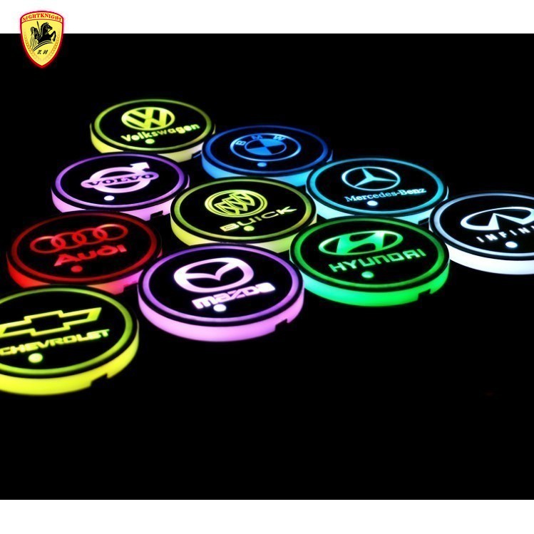 Mobil tatakan air Penutup Mobil Alur Alas Piala Air Pad Lampu Led Warna-warni for Mazda Mazdaspeed CX-30 CX-8 Mazda3 CX-3 CX-9 Mazda6 CX-5 Mazda2