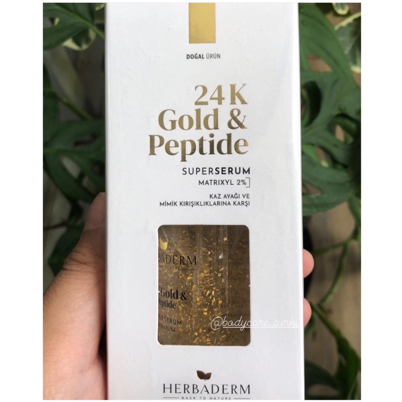 Herbaderm 24k gold peptide serum