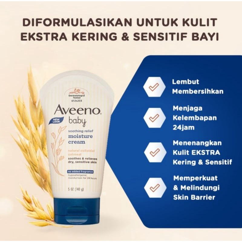 Aveeno Baby Soothing Relief Moisturizing Cream - Krim Pelembab Bayi