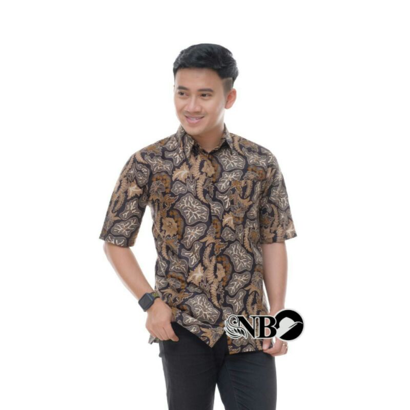 kemeja batik pria lengan pendek baju batik reguler