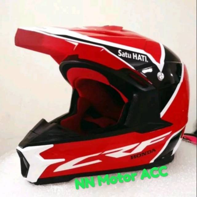 Helm Cross CRF 150 L Helm Ori Honda CRF 150L tanpa kaca/google