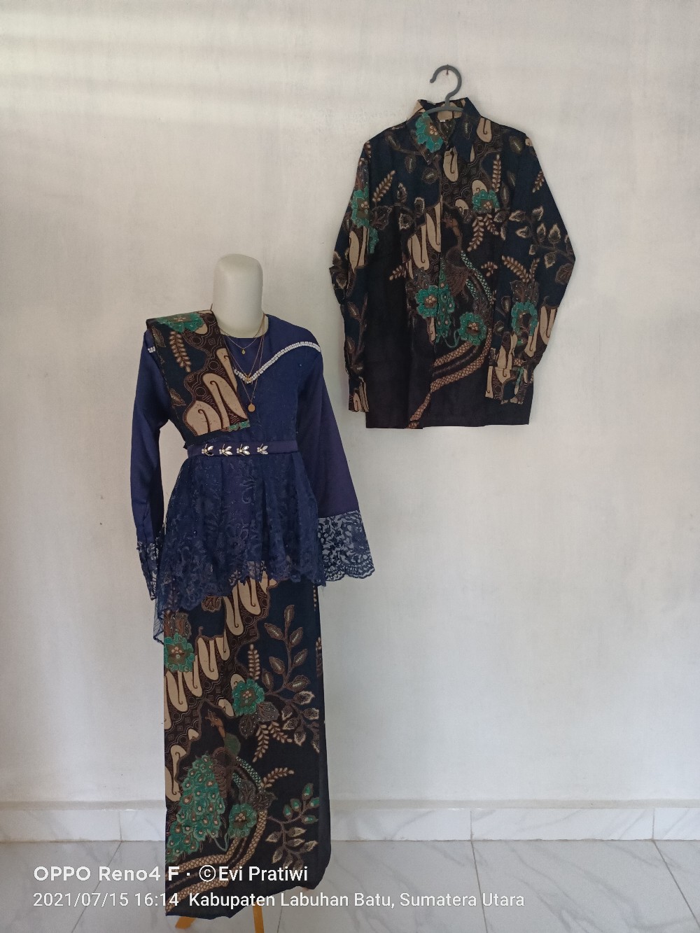 Maura Couple - Sania Ruffle Batik Couple Ori Ndoro Jowi Dnt Garansi Termurah Shopee - Mote Navy Shir