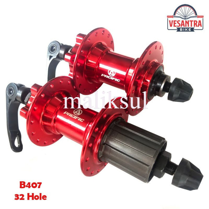 PACIFIC B407 HUB FREEHUB JANGKRIK SIX BOLT 32H MERAH