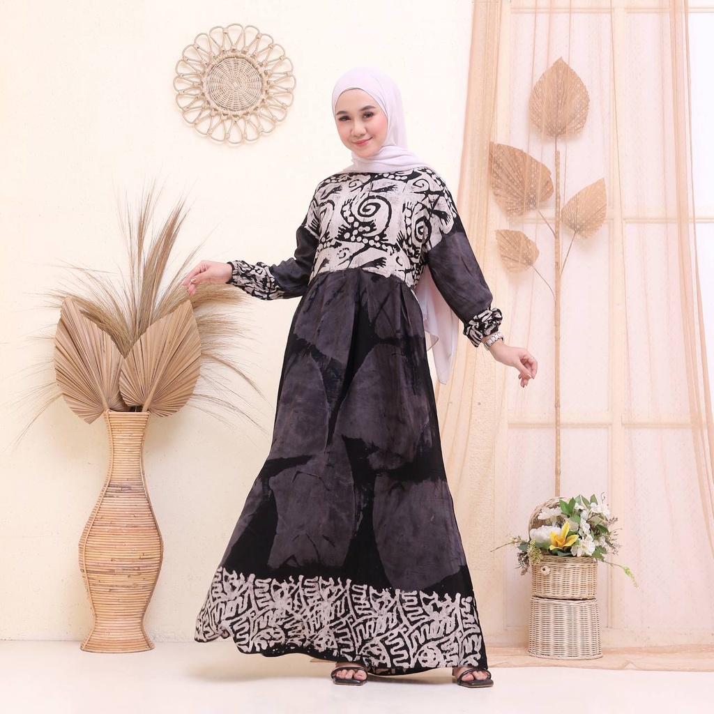 Batikid - Gamis Twill Rayon Cap Malaman Premium Kekinian