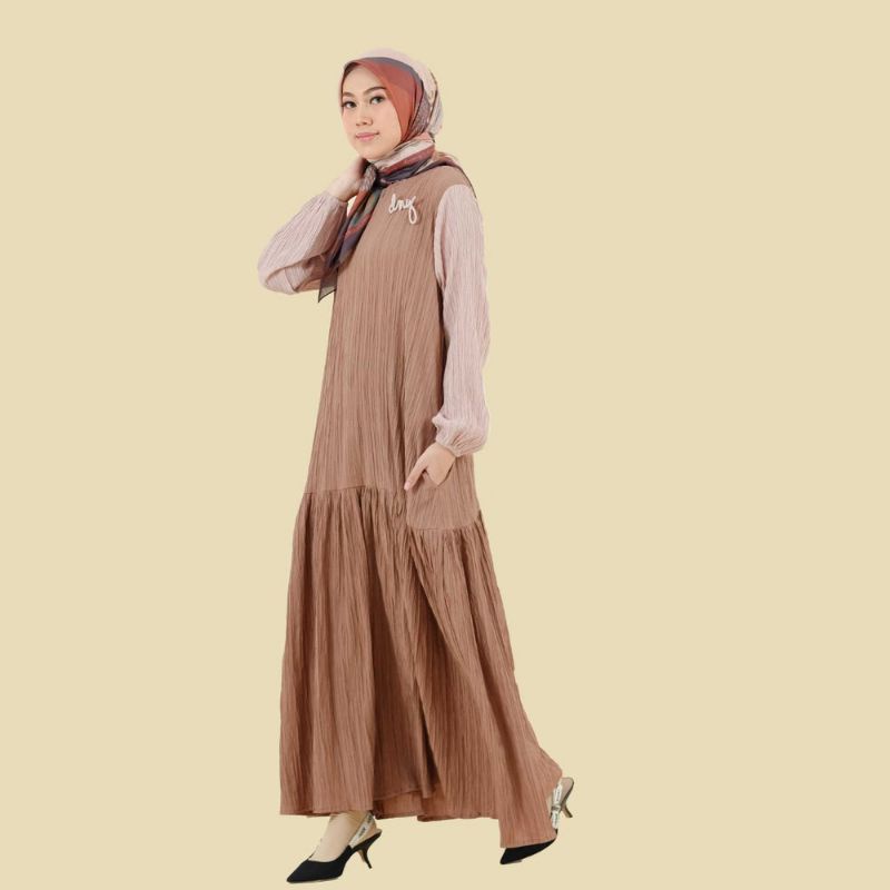 [DEENAY] Amolika Dress Tawny Brown