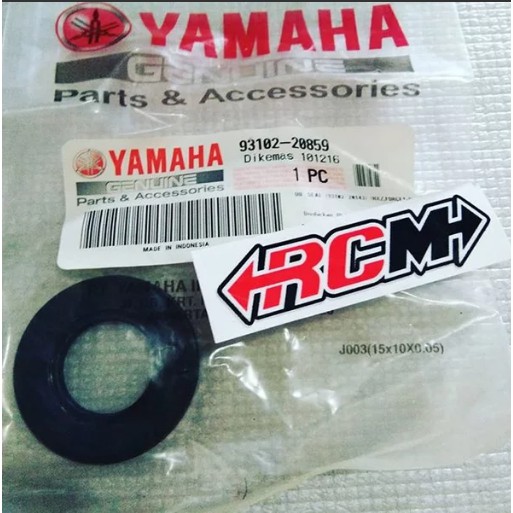 SIL SEAL GIR GEAR DEPAN FIZR F1ZR FIZ-R RXZ RZR ALFA CHAMP ORI YAMAHA 93102-20859 UKURAN 20x38x5