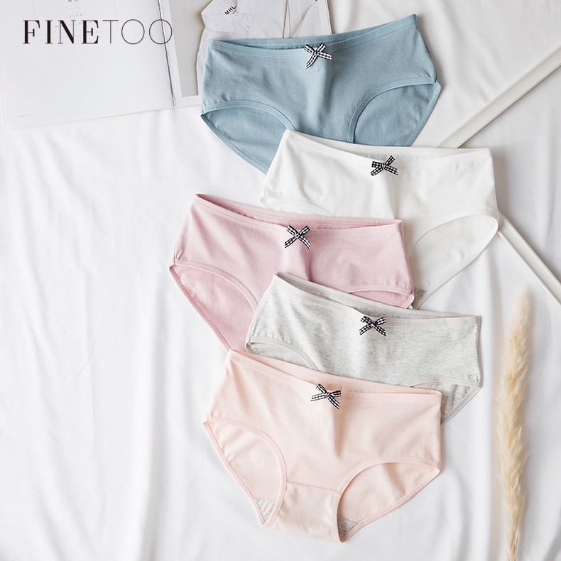 FINETOO 5 Warna Celana Dalam Wanita Busur Mahasiswa Katun FINETOO 5 Warna Celana Dalam Wanita Busur Mahasiswa Katun