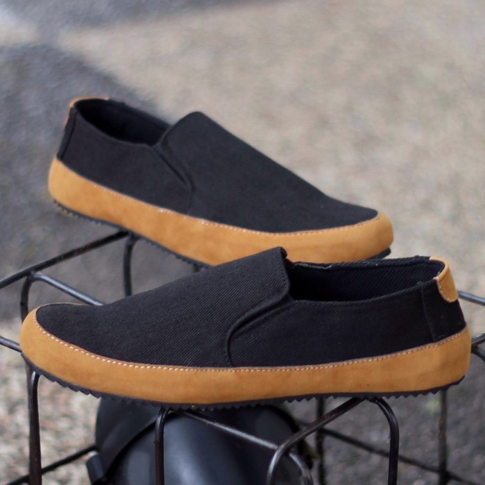 Tone 0.1 Black | Sepatu Canvas Vintage Klasik Casual Pria Boat Ori Original Footwear | FORIND x Reyl