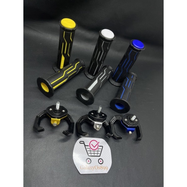 Paket Handgrip Thailand-Sarung Gas Tangan + Gantungan Cabang Cr7 Full CNC